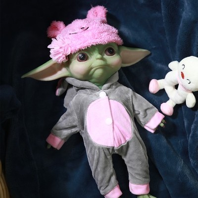 13.5'' Chubby Baby Infant Girl Full Silicone Eif YoYo Reborn Baby Doll Gifts Toy