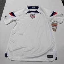 Nike USMNT Team USA Home Stadium Soccer Jersey White DN0848-101 Youth Size Large