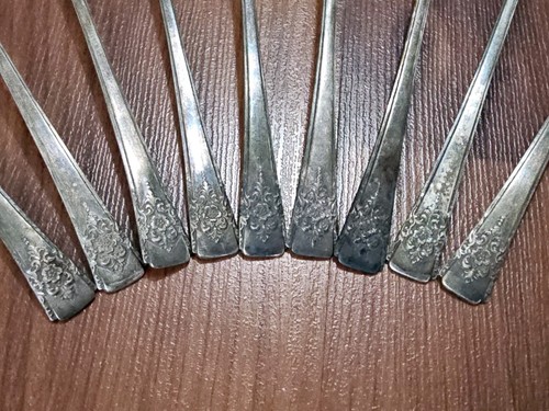 Wm. Rogers International Silber 1954 Mountain Rose Silberauflage 8 Eisteelöffel - Bild 2 von 8