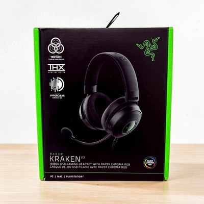   Razer Kraken V3 Wired USB Gaming Headset with Razer Chroma RGB   New In Box!