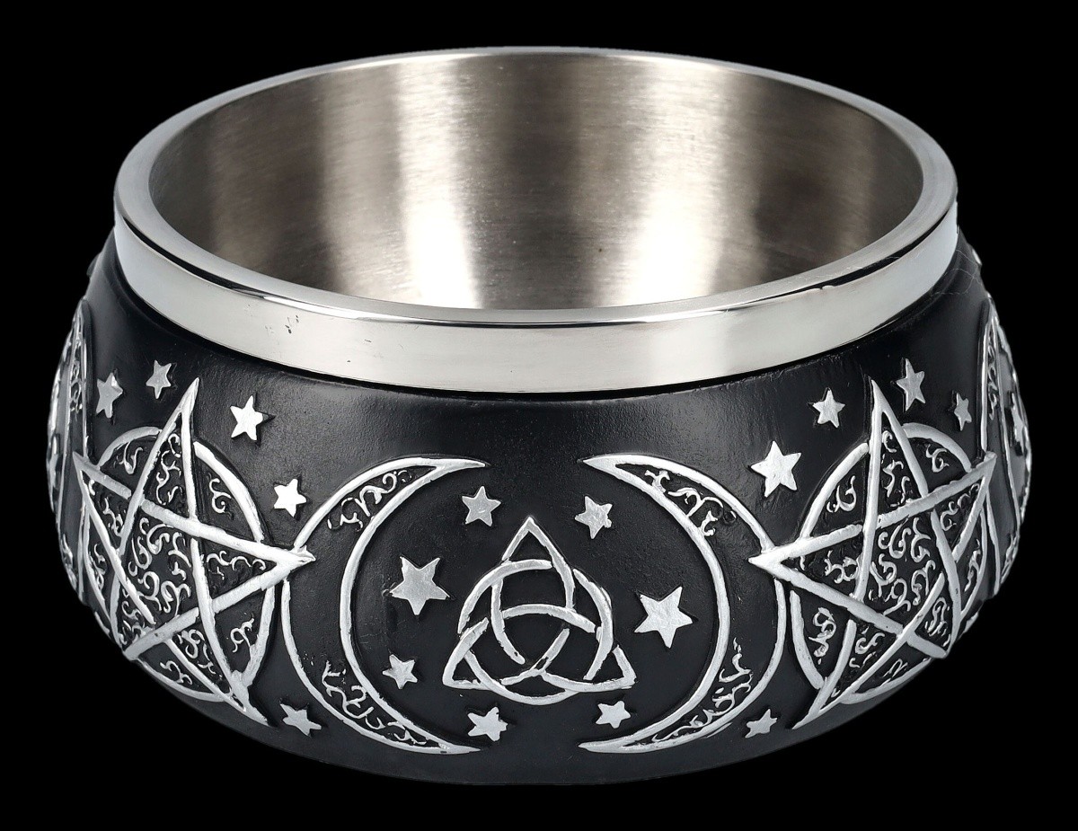 Ritual Bowl - Triple Moon - Magical Altar Gothic Decoration Incense - 350 Ml