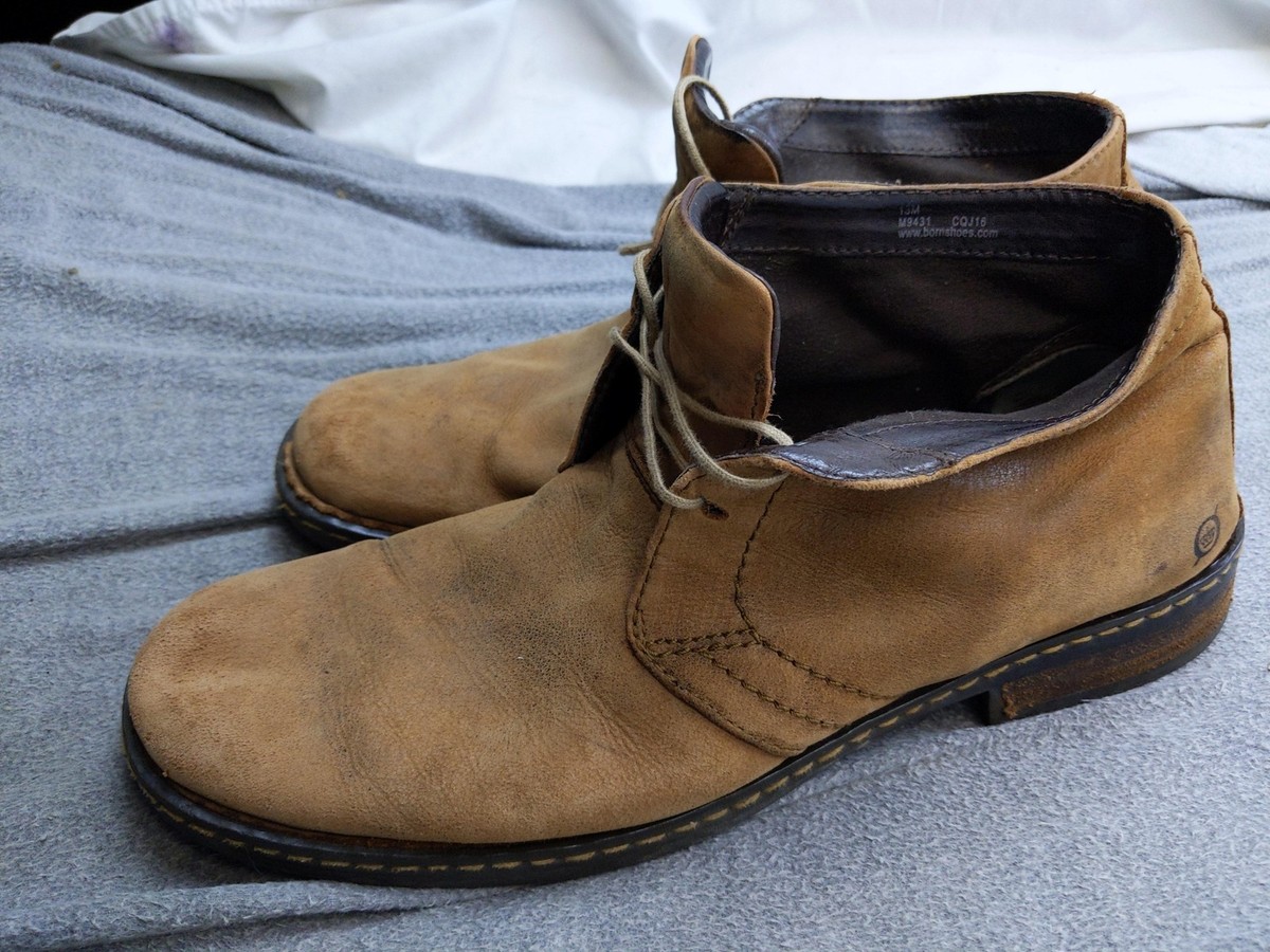 Born Chukka Boots Mens 13 47 Brown Leather Lace Up Ankle 