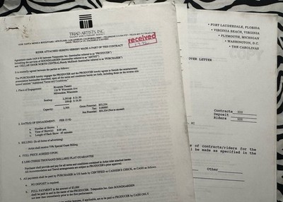 Soundgarden Concert Contract 1992 Chris Cornell Vintage Rare Grunge