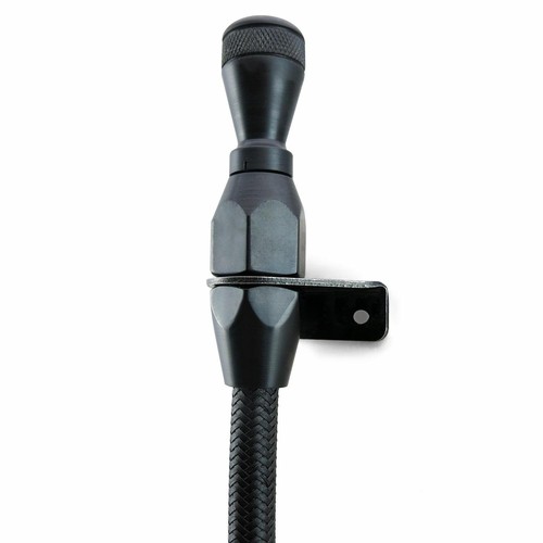 518 BLK Billet / SS Braid Locking Transmission Dipstick Firewall/Trans Mnt - Picture 2 of 6