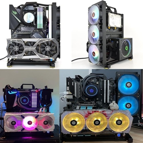 Creative Aluminum Frame Computer Case - Supports ATX/MATX/EATX & Water Cooling - Afbeelding 10 van 10