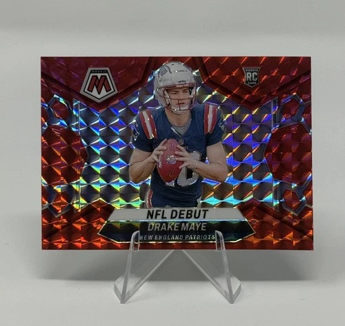 2024 Panini Mosaic - NFL Debut Drake Maye #273 Red Mosaic Prizm (RC)