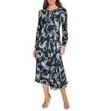 Tommy Hilfiger Women's Posey Paisley Jersey Dress MSRP $139