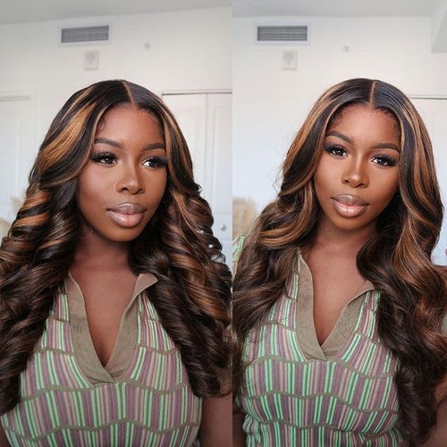 Wear and Go Glueless Wig Pre Plucked 12A 220% Density Highlight Lace Front Wi... - Picture 5 of 5