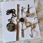 LOT Vintage Watches Wristwatches Pocket Timex Bulova Diamond Pulsar Collectible