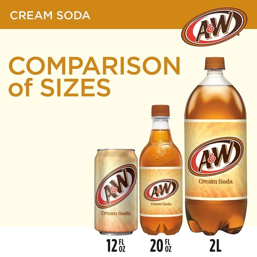 A&W Cream Soda, 12 fl oz cans, 12 pack 12 Fl Oz (Pack of 12) - Picture 6 of 11