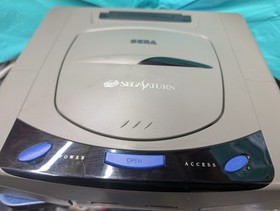 Sega Saturn Console Gray (HST-3200) Japan &ndash; TESTED &ndash; Bundle with Controller & AV