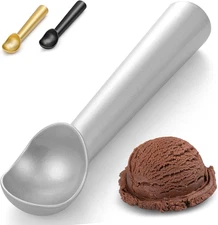 7 Inch Ice Cream Scoop - One-Piece Nonstick Aluminum Ice Cream Scooper - Profess
