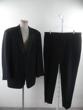 Men's 46L Hugo Boss Satie Eric Black Formal Tuxedo Suit Pants 43 X 32 100 Wool