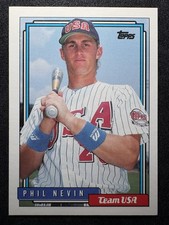 1992 Topps Traded #82T Phil Nevin Team USA Baseball Card Rookie RC. rookie card picture
