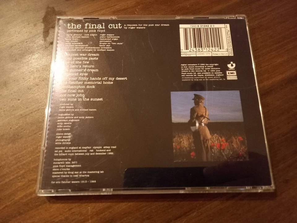 CD - Pink Floyd - The final Cut - EMI - Bild 2 von 2