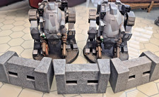 2ea. Rackham AT-43 UNA Fire Toads, BadDog/Sergeant Borz w/Cards and 3 Barriers