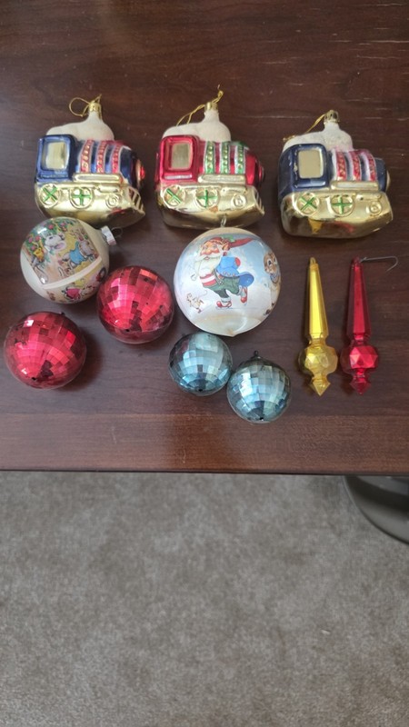 Box Of Eleven Classic Christmas Ornaments 