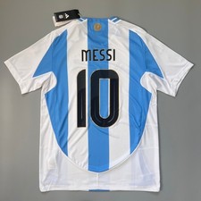 Messi Argentina Team 2024 Home Authentic Soccer Jersey Adidas Men Size M