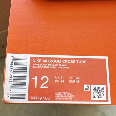 Nike Air Zoom Turf Men's Low Top Sneakers White/Metallic Silver/Black II4179-100