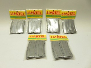 6x Hartel 48021 Trolley Track System Curve Sections 24x HO