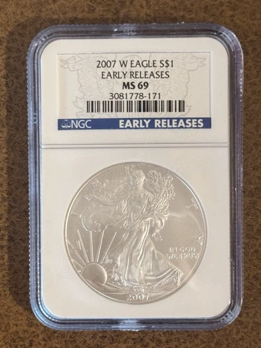 2007-W American Silver Eagle $1 Early Release MS 69 Early Releases