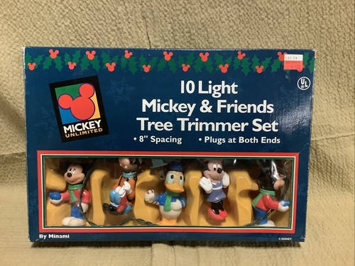 VINTAGE 90er DISNEY 10 LICHTER MICKEY & FRIENDS CHRISTBAUMSCHNEIDER SET MINAMI!!