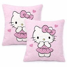 Hello Kitty Pillow Covers Set of 2 Pink Throw Pillow Case Cute Kawaii Decor