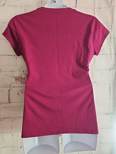 Dodo Plum Red V-neck Women's Tee Top Plus size 2XL Short Cap Sleeve New Tags - Picture 8 of 14