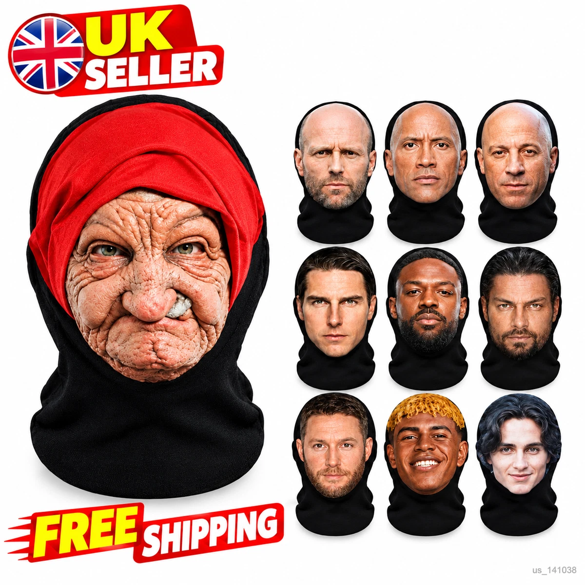 Realistic Cosplay Face Mask Balaclava Headgear Costume Role Play