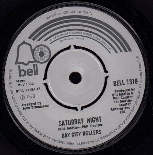 Bay City Roller Saturday Night 7" Vinyl 4 Krappen Label Design (BELL1319) UK BELL