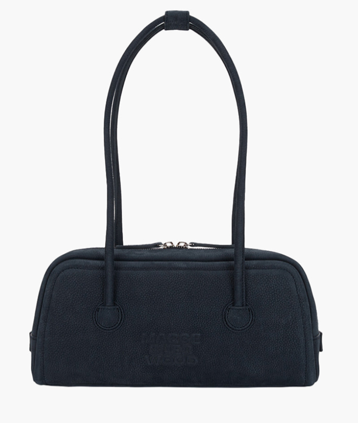 MARGE SHERWOOD Soft Baguette Bag_Indigo Nubuck pull-up K-Fashion Handbag