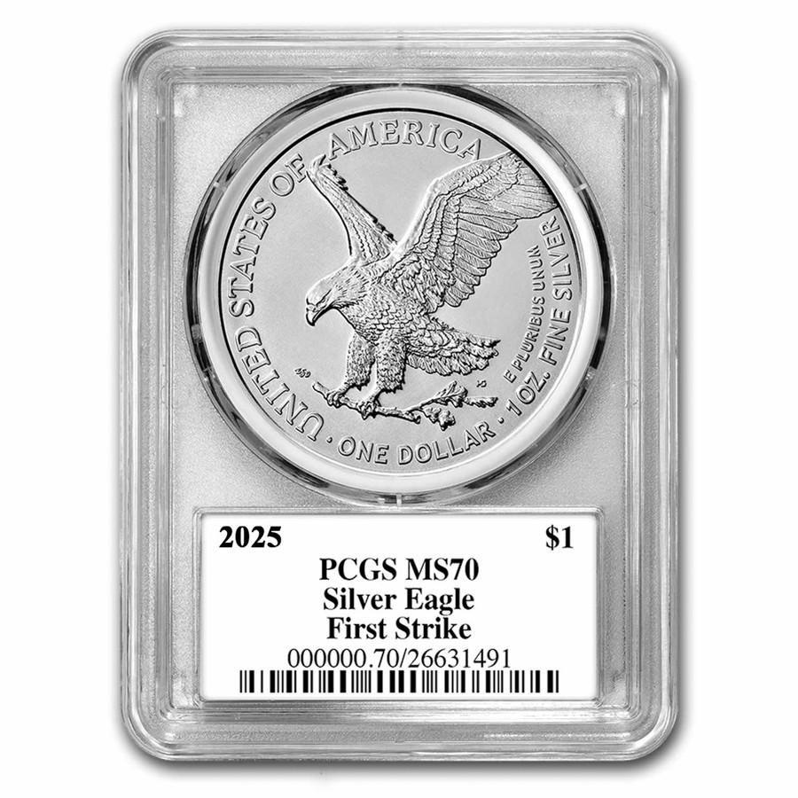 2025 American Silver Eagle MS-70 PCGS (FirstStrike®, Black Label