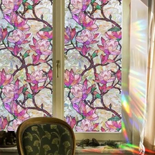 Window Privacy Film, Renter Friendly Static Cling Film, Living Room Sun Block...