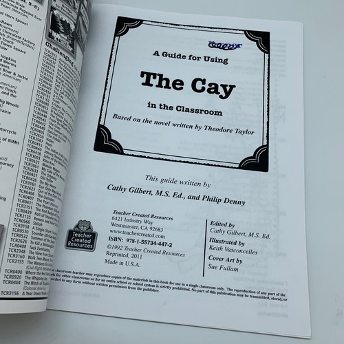 THE CAY by Theodore Taylor LITERATURE UNIT Teacher Resource Homeschool Lesson - Foto 2 di 7