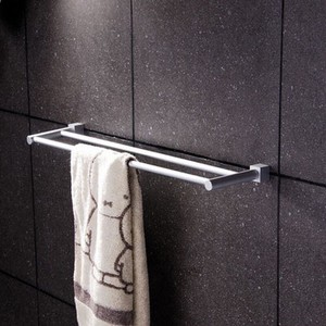 Alumimum-Bathroom-Home-Towel-Double-Bar-Rail-Rack-Holder-Storage-Rack-Shelf-T