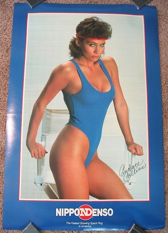 1979 Playboy Playmate Candace Collins Pin-Up Poster for NIPPONDENSO Spark Plugs