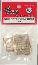 Gofer-Racing Photo-Etch Tan Seatbelt - Plastic Model Vehicle Accessory