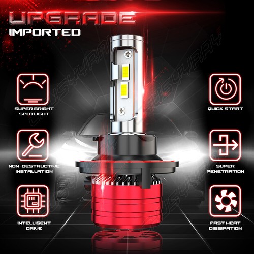 For Nissan Leaf 2013-2016 6000K LED Headlight High/Low Fog Light Bulbs Combo - Picture 2 of 20