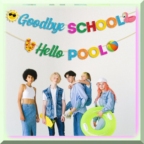 Sparkling Farewell School Welcome Pool Party Kit with Vibrant Sunglasses, Flip F - Imagen 5 de 7