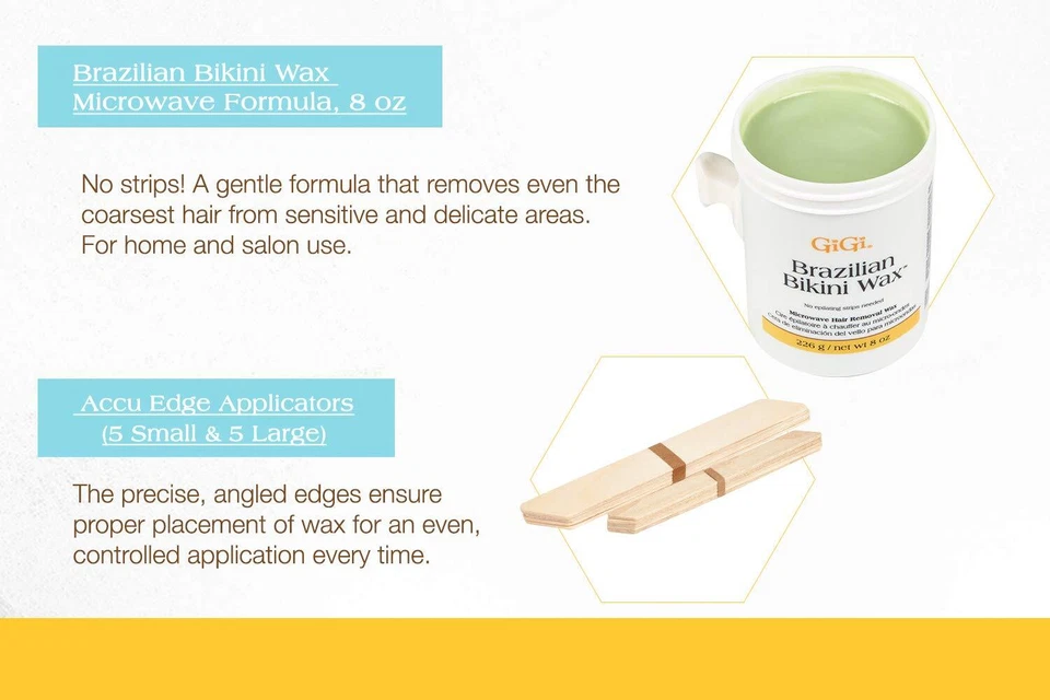 Cera depilación para microondas brasileña GiGi con aplicadores fusión rápida 1 unidad Foto 4 de 4