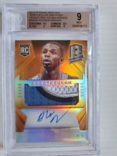 2014-15 Andrew Wiggins Panini Spectra S. Swatches RC Signatures Orange BGS 9/10 