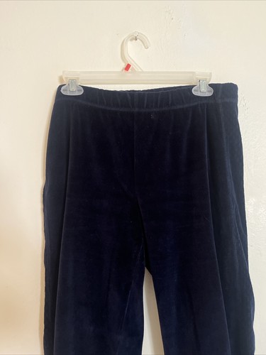 Ms. Lee Pants Women’s Vintage Navy Blue Velour Pull Casual Pants Small *READ* - Picture 3 of 6