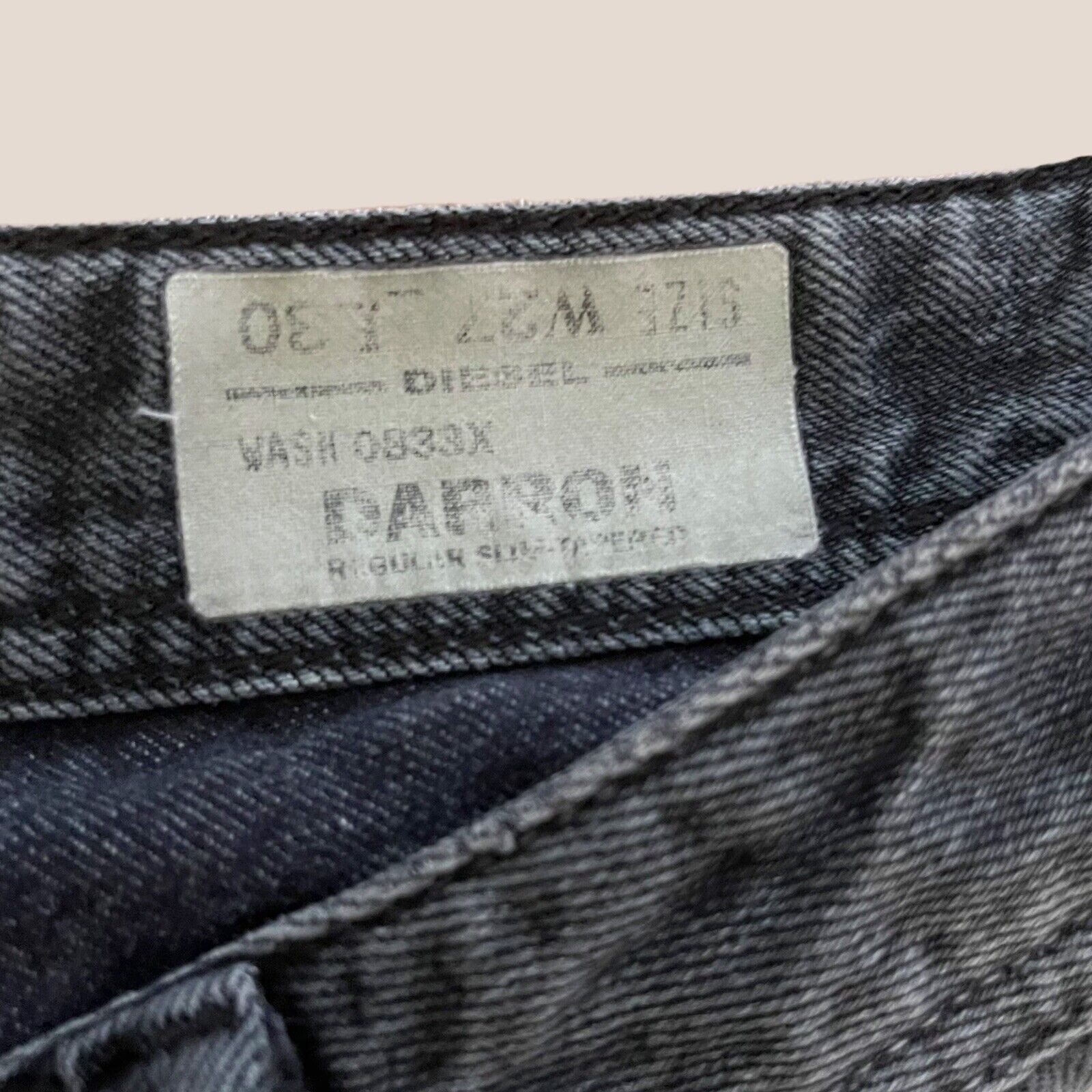 Diesel Darron Slim Men's Jeans Black Denim, Size … - image 10