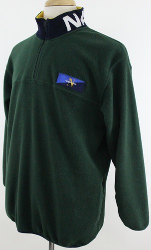 Vintage Nautica Youth Fleece Jacket 1/4 Zip Green Color Size XL / 20 Pullover - Picture 5 of 11