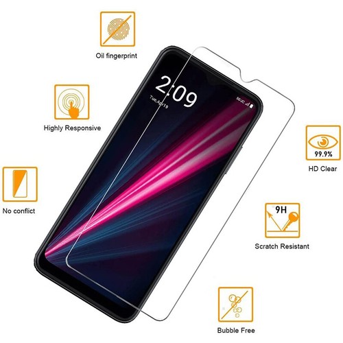 2PCS T-Mobile Revvl 6 6 Pro Revvl6 Tempered Glass Film Cover Screen Protector - Photo 4 sur 8