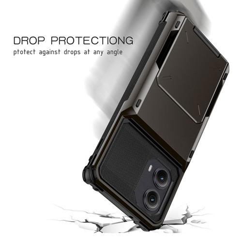 For Motorola Edge (2024) Luxury Shockproof Card Holder Wallet Slim Case Cover - Zdjęcie 8 z 19
