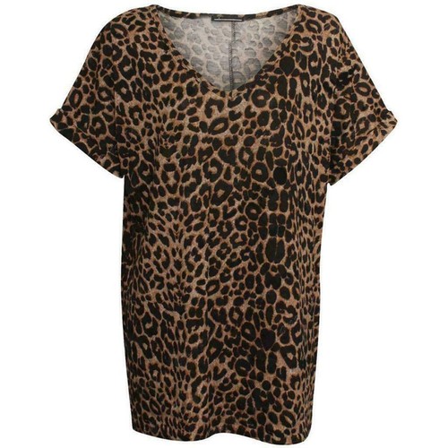 Plus Sizes Ladies Women Printed Baggy Oversized Loose Fit Turn up Top T-Shirt - Picture 10 of 20