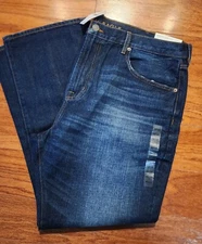 Nwt Mens American Eagle Jeans Sz 42x32 Relaxed Straight Dark Wash. 