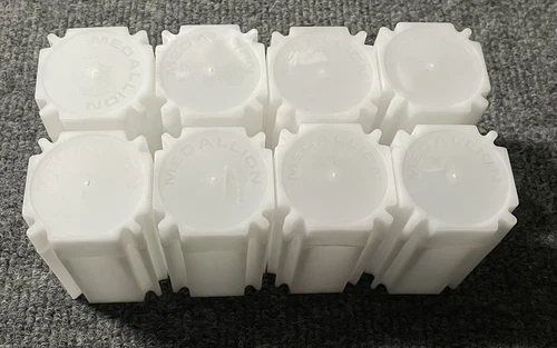 8x CoinSafe Square Coin Storage Tubes for 1oz Silver Rounds & Medallions 39mm