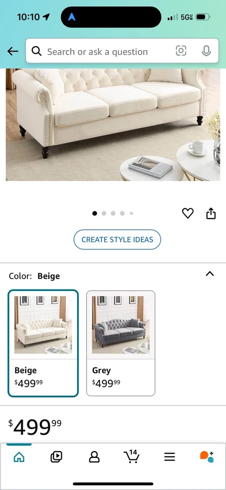 切斯特菲尔德天鹅绒沙发 — 第 3/4 张图片